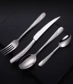 24 Pcs Cutlery Set Premium Stainless Steel Mirror Polished Silver tag1