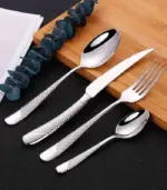 24 Pcs Cutlery Set Premium Stainless Steel Mirror Polished Silver tag1