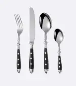 24_Pcs_Cutlery_Set_Winchester_Crest_Resin_and_18-10_Stainless_Steel_Set_for_6_Black_-_-_tag1_-4117459 24 Pcs Cutlery Set Winchester Crest Resin and 18 10 Stainless Steel Set for 6 Black tag1