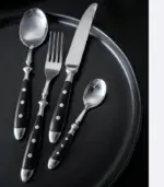 24_Pcs_Cutlery_Set_Winchester_Crest_Resin_and_18-10_Stainless_Steel_Set_for_6_Black_-_-_tag1_-4117462 24 Pcs Cutlery Set Winchester Crest Resin and 18 10 Stainless Steel Set for 6 Black tag1