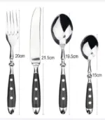 24_Pcs_Cutlery_Set_Winchester_Crest_Resin_and_18-10_Stainless_Steel_Set_for_6_Black_-_-_tag1_-4117475 24 Pcs Cutlery Set Winchester Crest Resin and 18 10 Stainless Steel Set for 6 Black tag1