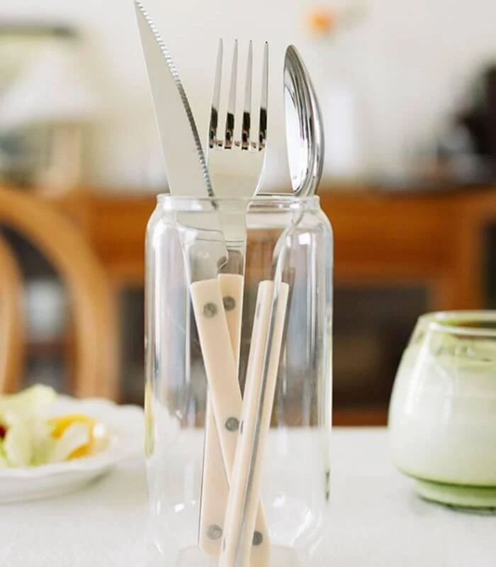 24 Pcs Ivory European-Inspired Cutlery Set 18/10 Stainless Steel Set for 6 People -  - #tag1#