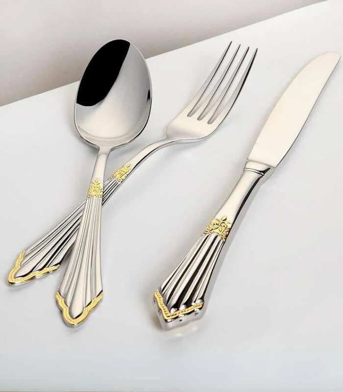 24 Pcs Raffaello Flatware Cutlery Set Silver & Gold -  - #tag1#