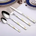 24 Pcs Set Flatware Stainless Steel Silver Gold Cutlery Set tag1