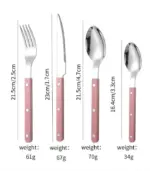 24_Pcs_Set_Pink_European-Inspired_Cutlery_Set_18-10_Stainless_Steel_-_-_tag1_-4117609 24 Pcs Set Pink European Inspired Cutlery Set 18 10 Stainless Steel tag1