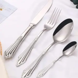 24 Pcs Set Raffaello Flatware Cutlery Set Silver -  - #tag1#