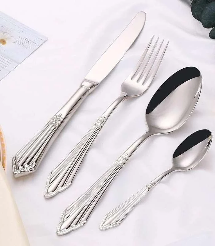 24 Pcs Set Raffaello Flatware Cutlery Set Silver -  - #tag1#