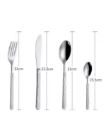 24 pc Cutlery Set Premium Stainless Steel Hummered Handle Gold tag1
