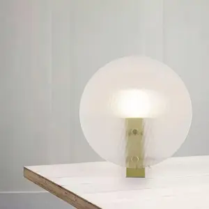 Transparent Fluted Acrylic Bedside Table Lamp