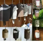 2CowBeautiful Rustic Animal Wind Chimes Room Decoration Baby Room Decor Cute Resin Plastic Animal Wind Chimes