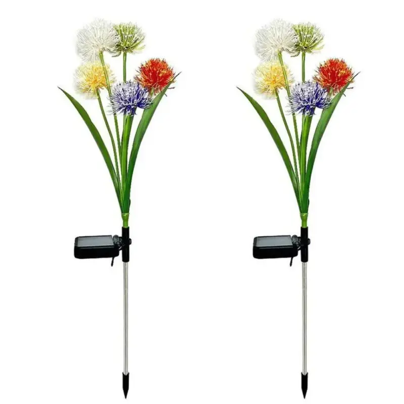 2PCS Head LED Solar Simulation Rose Flower Solar LED Light Garden Yard Lawn Night Lamp Landscape 39471a00 fafb 4c9d 87c8 937009ec7766