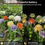2PCS Head LED Solar Simulation Rose Flower Solar LED Light Garden Yard Lawn Night Lamp Landscape 86e7ef35 5546 4c68 bbb6 79c8682d717f