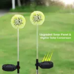 2PCS Head LED Solar Simulation Rose Flower Solar LED Light Garden Yard Lawn Night Lamp Landscape bd91c662 a4ee 4083 b429 fcd13c3cd274