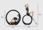 2PCS Set Romantic Couple Ornaments Sculptures and Statues Crafts
