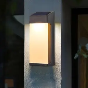2Pcs Rectangular LED Solar Waterproof Wall Lights