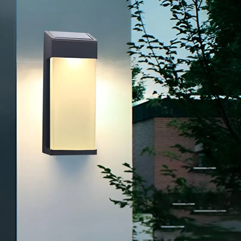 2Pcs Rectangular LED Solar Waterproof Wall Lights tag1