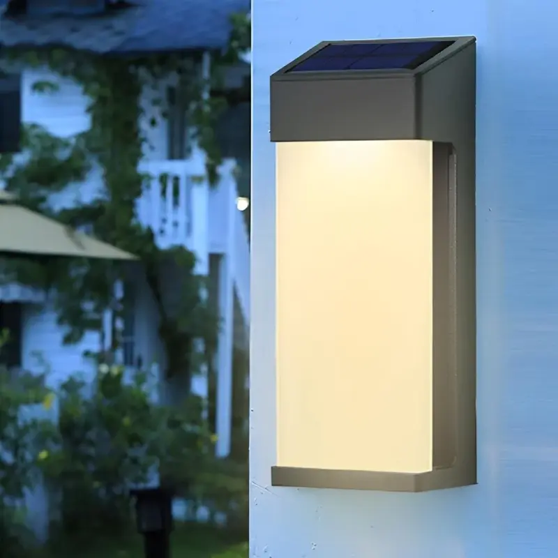 2Pcs Rectangular LED Solar Waterproof Wall Lights tag1