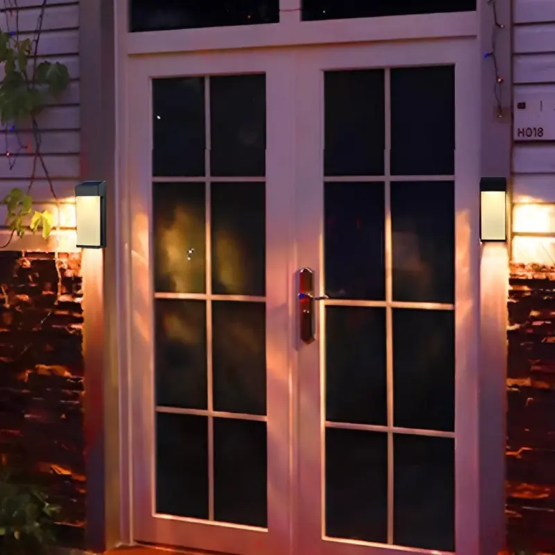 2Pcs Rectangular LED Solar Waterproof Wall Lights tag1