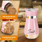 2Set Salt And Pepper Shakers Set 4 Oz Glass Bottom Salt And Pepper Jars With Stainless Steel Lid For Kitchen Cooking Table tag1