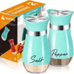 2Set Salt And Pepper Shakers Set 4 Oz Glass Bottom Salt And Pepper Jars With Stainless Steel Lid For Kitchen Cooking Table tag1