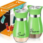 2Set Salt And Pepper Shakers Set 4 Oz Glass Bottom Salt And Pepper Jars With Stainless Steel Lid For Kitchen Cooking Table tag1