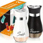 2Set Salt And Pepper Shakers Set 4 Oz Glass Bottom Salt And Pepper Jars With Stainless Steel Lid For Kitchen Cooking Table tag1