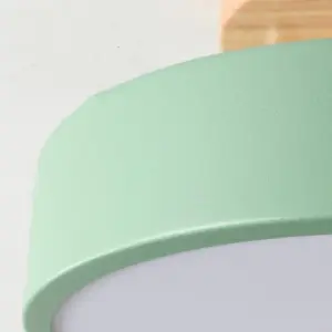 Nordic Log Round LED Semi-Recessed Ceiling Light