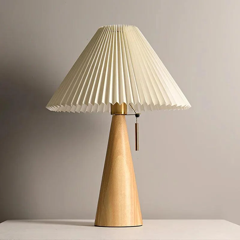 Retro Pleated Umbrella Table Lamp - ISTANBULLU LTD