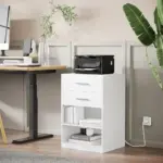 2 Drawer Modern Nighstand With Built In Charging Station tag1