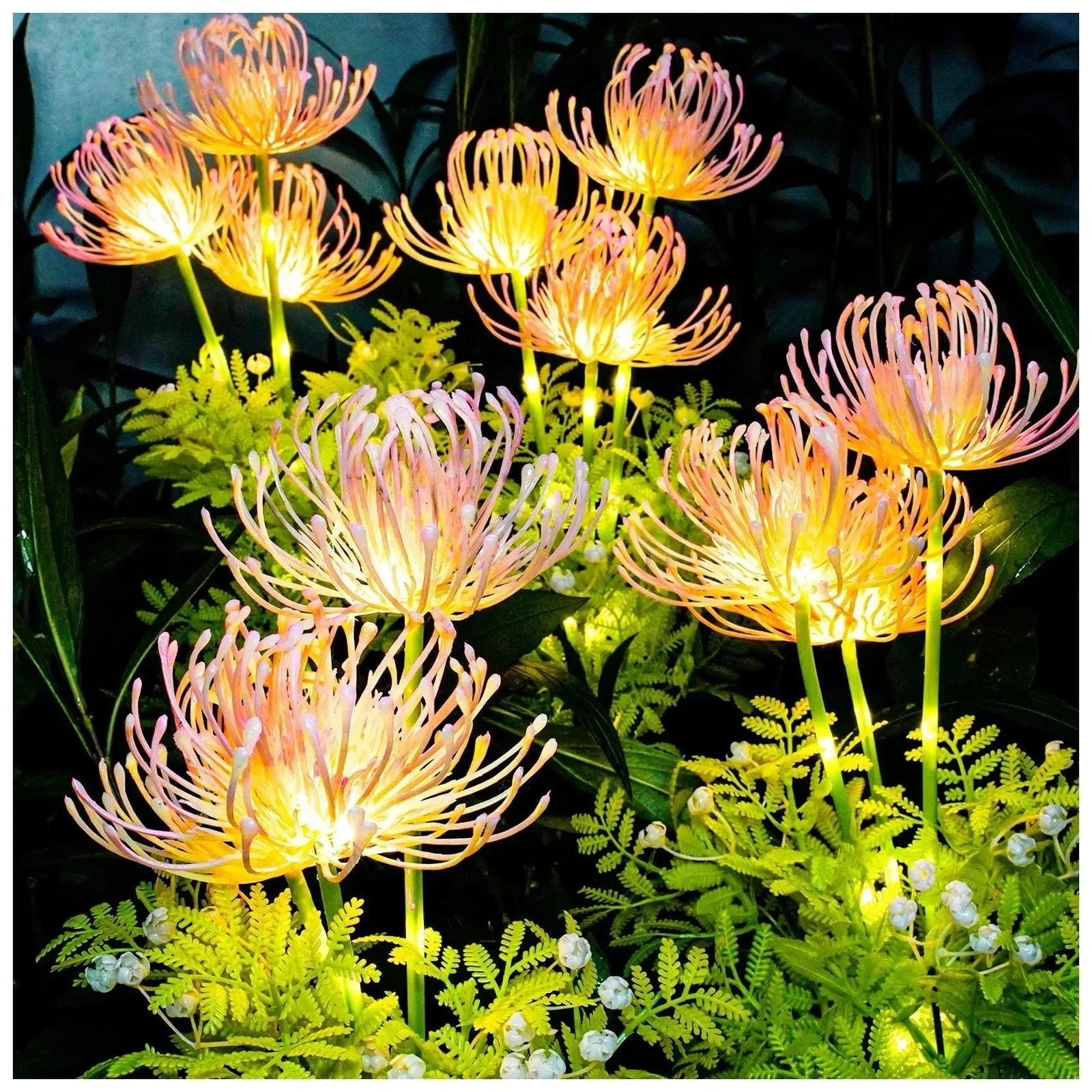 2 Packs - Solar Glowing Outdoor Flowers -  - #tag1#