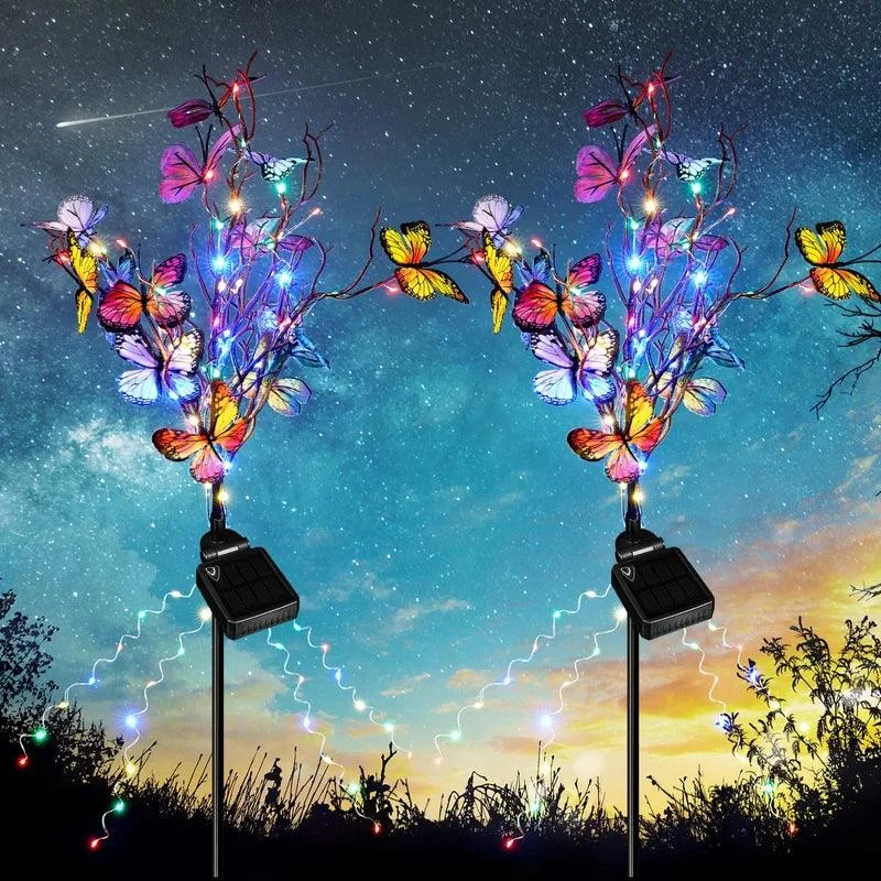 2 Packs Solar Outdoor Butterfly Lights -  - #tag1#