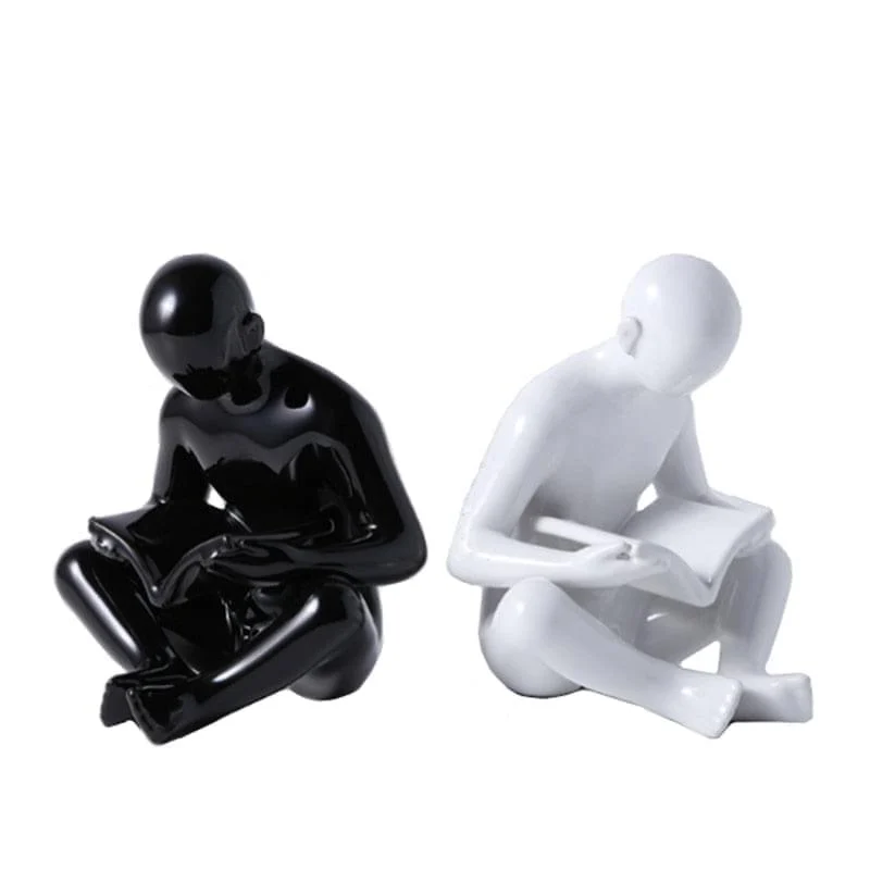 2 Pcs Set Creative Reader Bookends Ceramic 17.5 cm -  - #tag1#