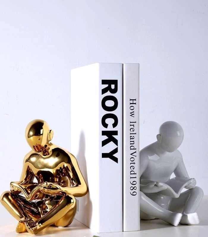 2 Pcs Set Creative Reader Bookends Ceramic 17.5 cm -  - #tag1#