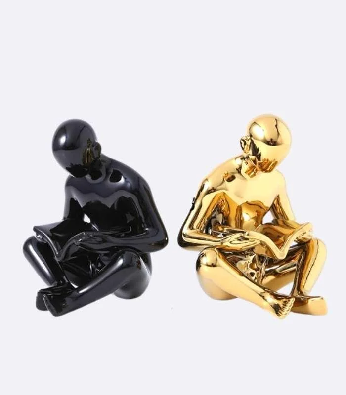 2 Pcs Set Creative Reader Bookends Ceramic 17.5 cm -  - #tag1#