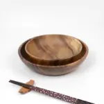 2 Piece Jujube Wooden Bowl Set tag1