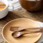 2 Piece Set Burlywood Kitchen Spoons and Forks tag1