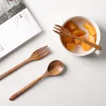 2 Piece Set Burlywood Kitchen Spoons and Forks tag1