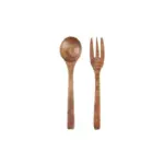 2 Piece Set Burlywood Kitchen Spoons and Forks tag1