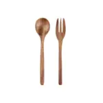 2 Piece Set Burlywood Kitchen Spoons and Forks tag1