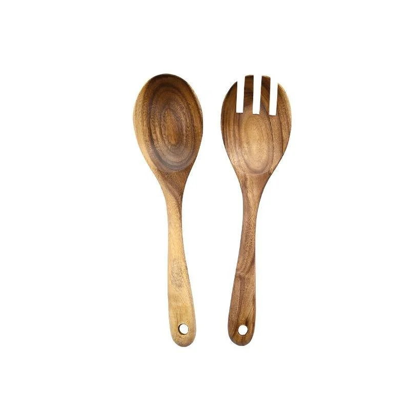 2 Piece Wooden Salad Cutlery Set -  - #tag1#
