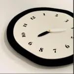 2 Styles Abstract Distorted Pendulum Silent Wall Clock