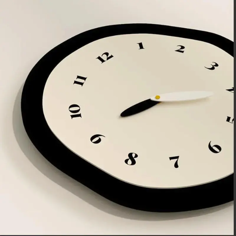 2 Styles Abstract Distorted Pendulum Silent Wall Clock