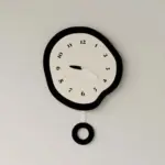 2 Styles Abstract Distorted Pendulum Silent Wall Clock