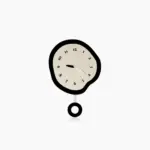 2 Styles Abstract Distorted Pendulum Silent Wall Clock