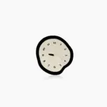 2 Styles Abstract Distorted Pendulum Silent Wall Clock