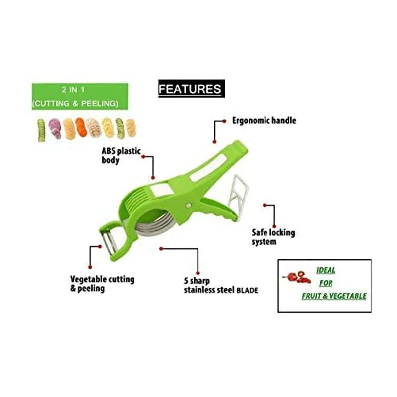 2 in 1 Vegetable Cutter with Peeler -  - #tag1#