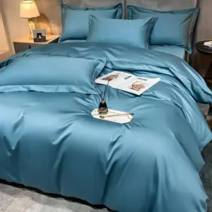 Homeko Sky Blue Silky Cotton Bedding Set