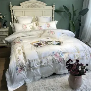 Homeko Blossom Embroidered Bedding Set