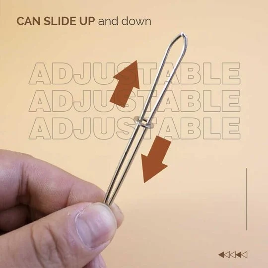 2pc Diy Rope Guide Forward Device Tool Elastic Silver Clip Needle Sewing Utility -  - #tag1#