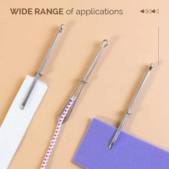 2pc Diy Rope Guide Forward Device Tool Elastic Silver Clip Needle Sewing Utility -  - #tag1#
